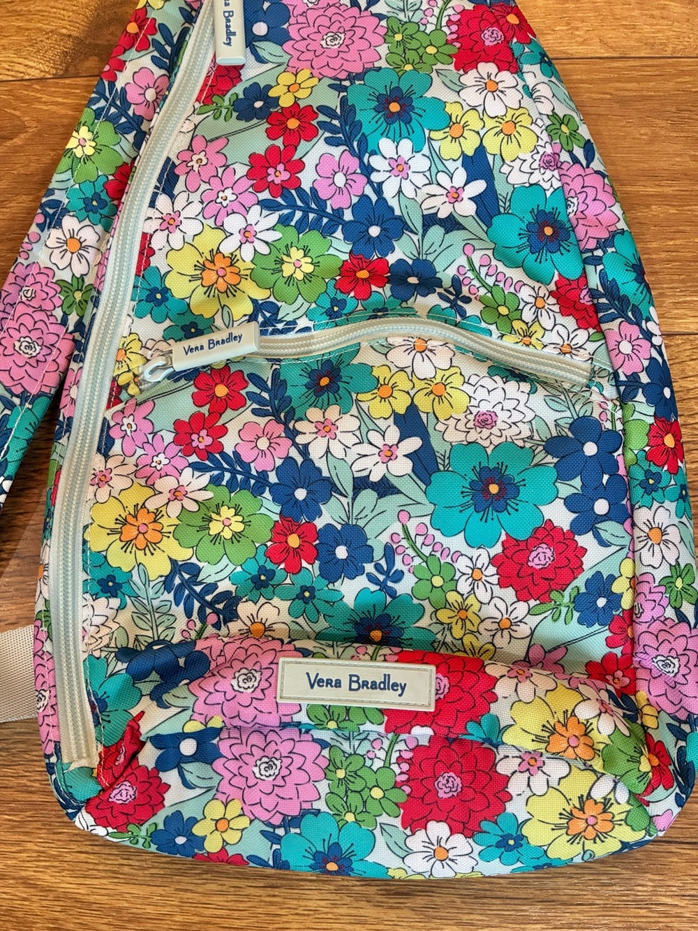 Vera Bradley Womens Essential Sling Backpack Purse Spring Floral Bag - Picture 3 of 9